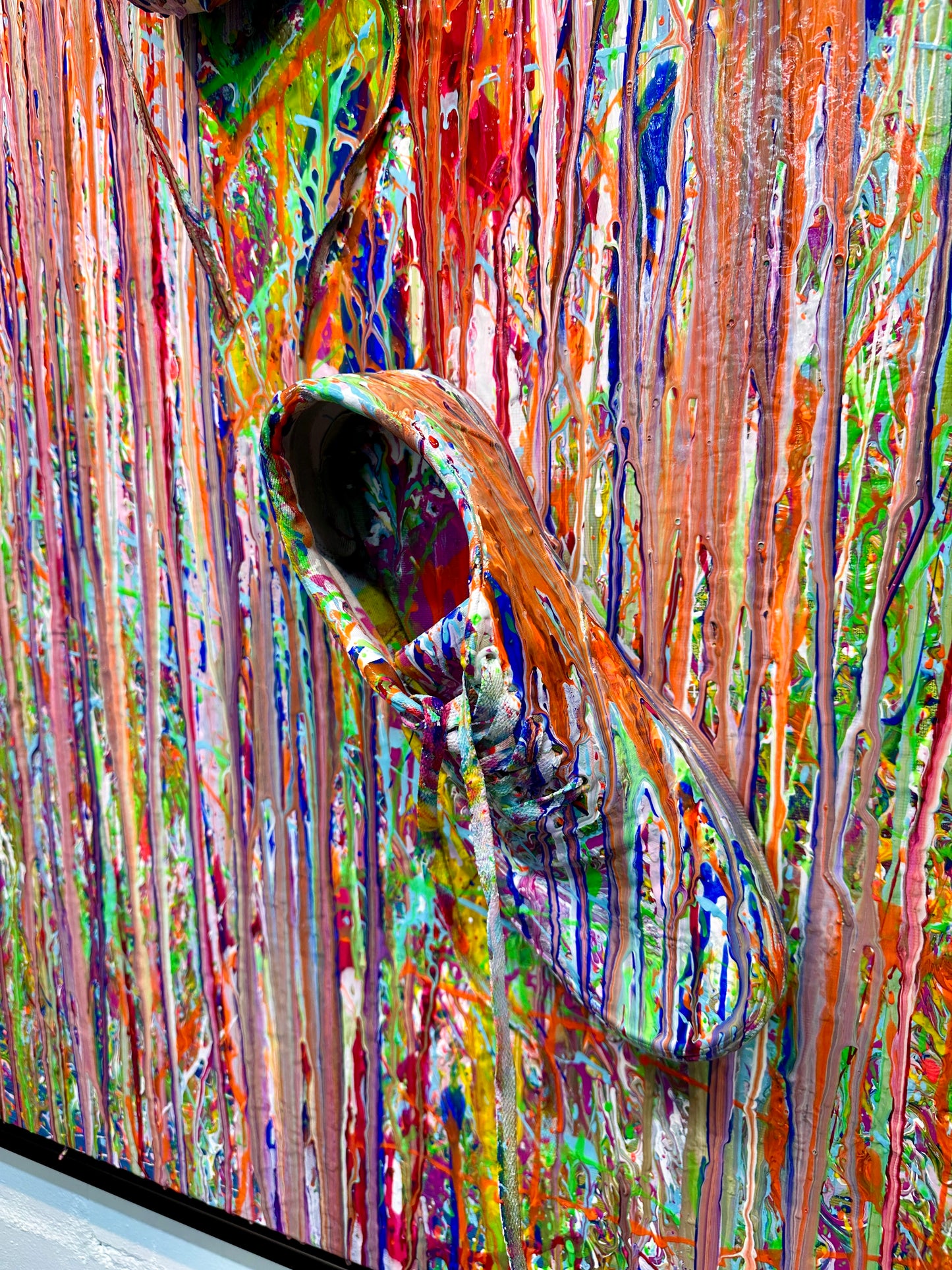 „Lost in shoes'' Acryl auf Leinwand 100x120 cm