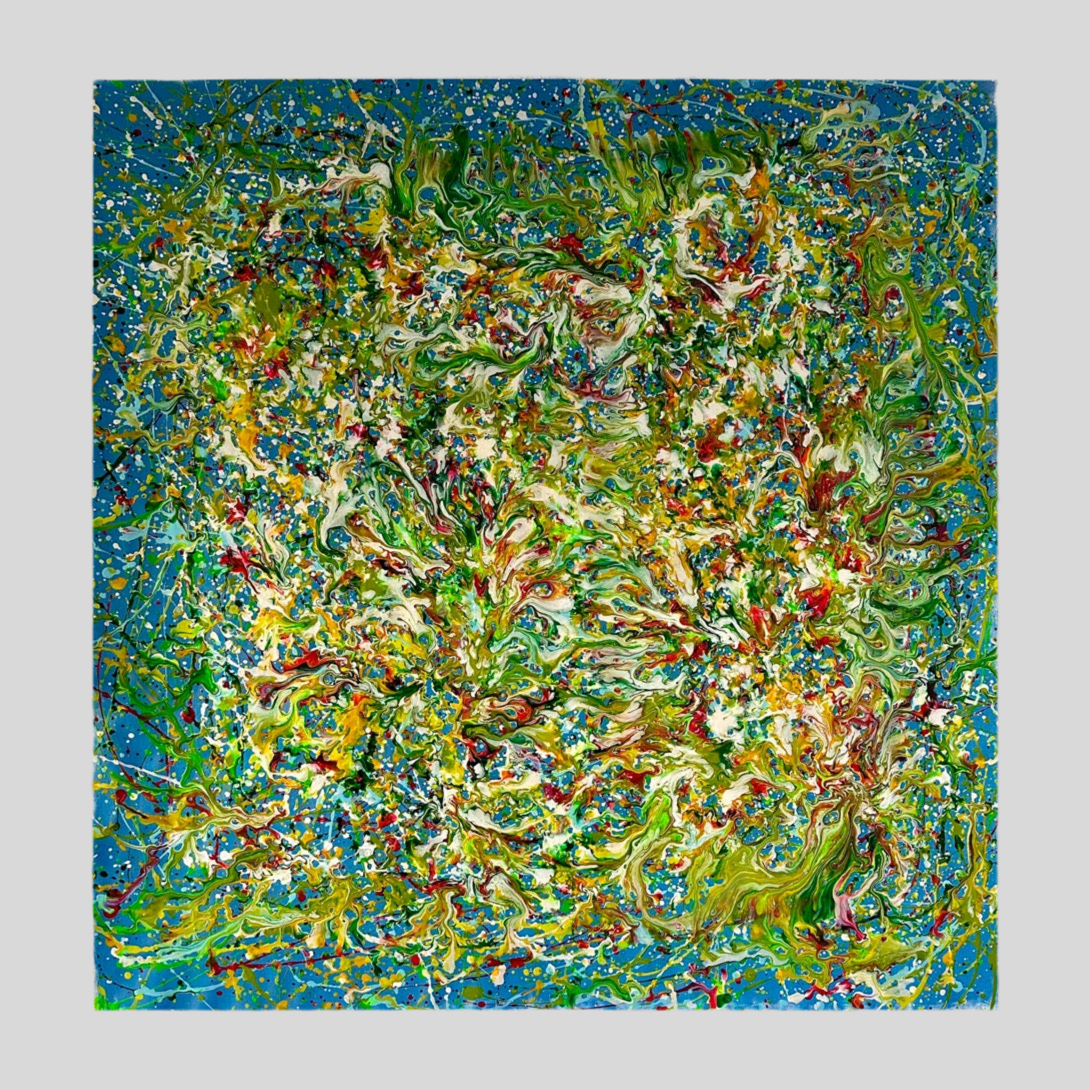 „Flowers'' Acryl auf Leinwand 100x100 cm