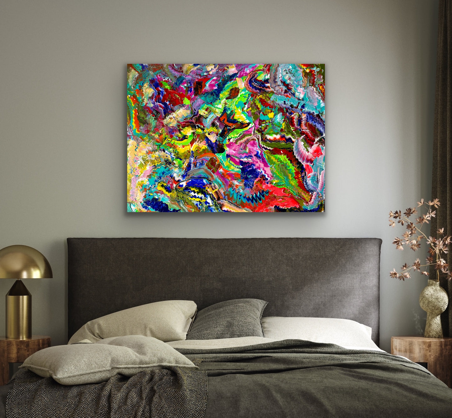 "A day in asia" acrylic on canvas 80x100 cm