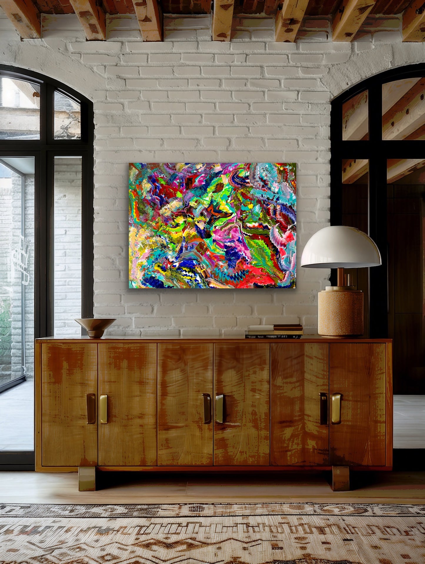"A day in asia" acrylic on canvas 80x100 cm