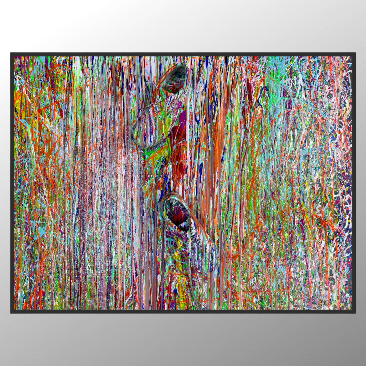„Lost in shoes'' Acryl auf Leinwand 100x120 cm