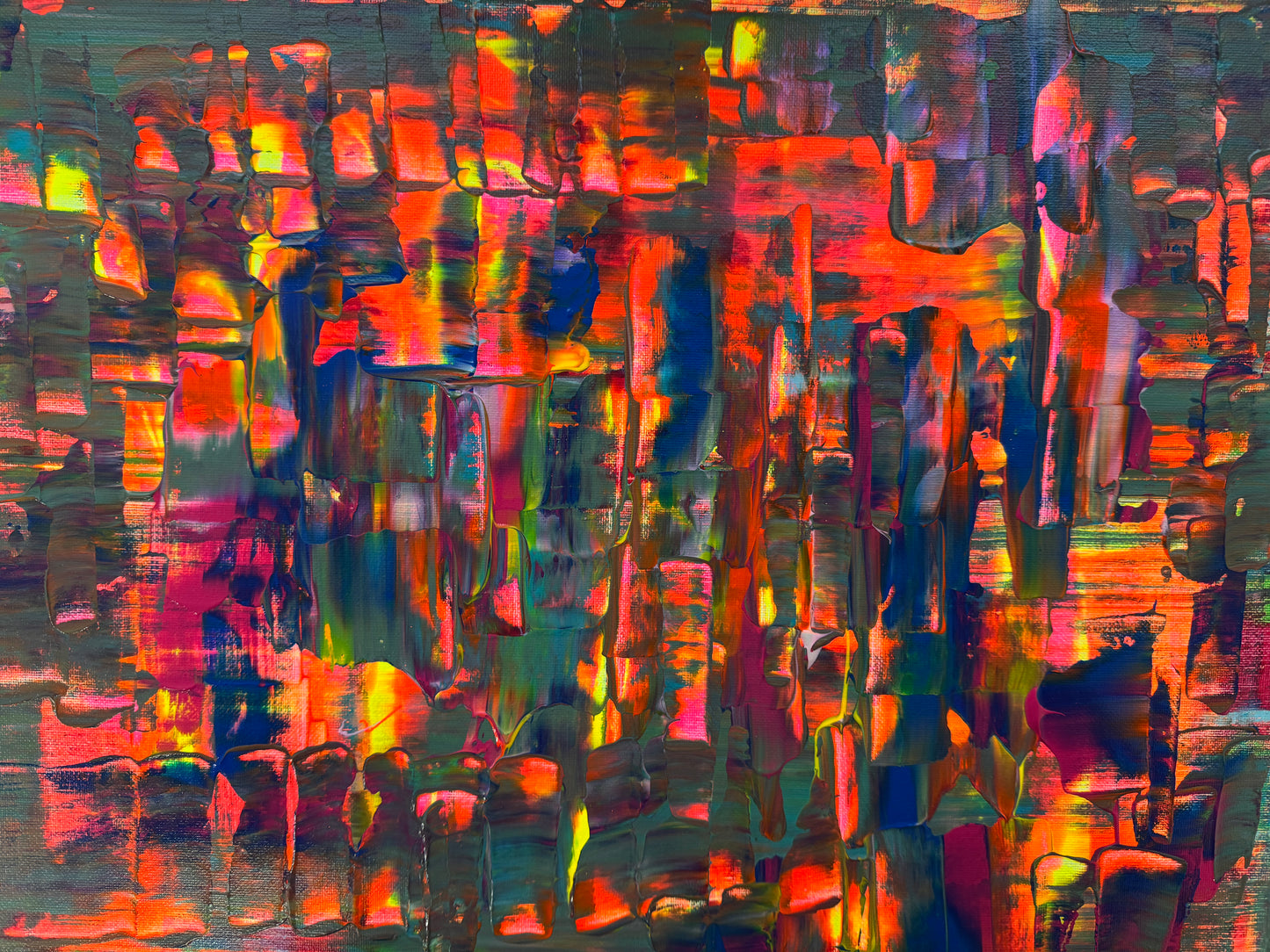 „Luminous Structures" Acryl auf Leinwand 40x50 cm