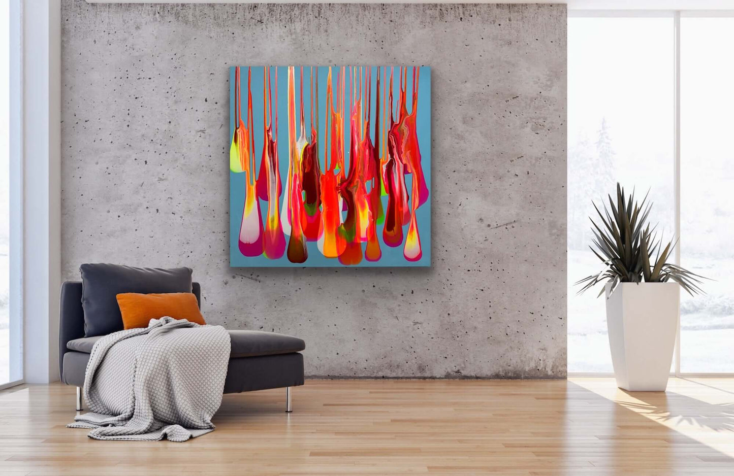 „Drops of Emotions“ Acryl auf Leinwand 100x100 cm