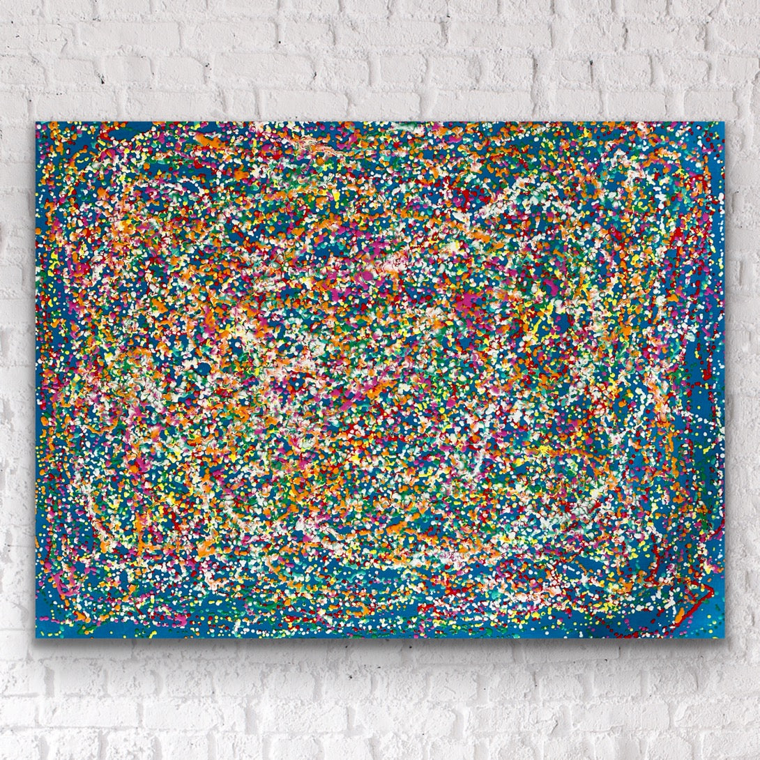 „Blue moment'' Acryl auf Leinwand 90x110 cm