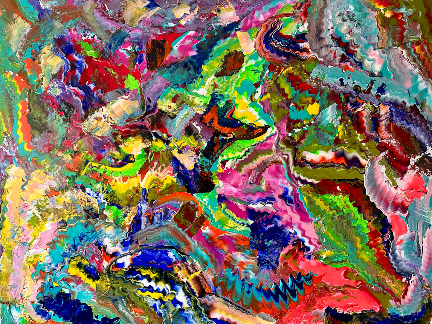 "A day in asia" acrylic on canvas 80x100 cm