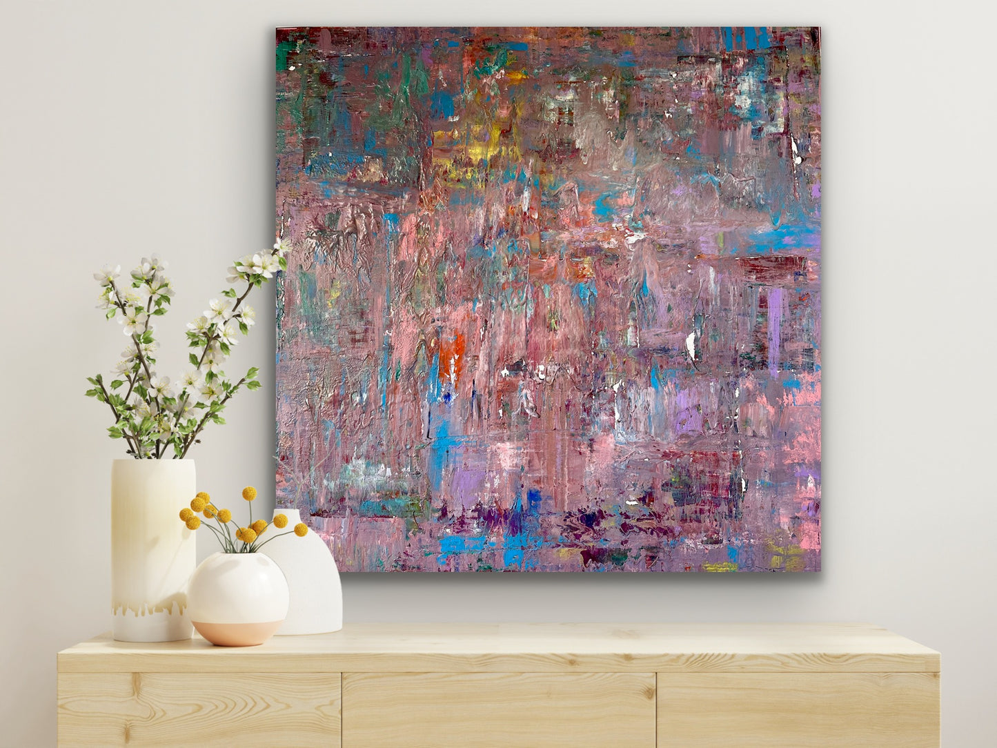 „Grande abstract" Acryl auf Leinwand 100x100 cm