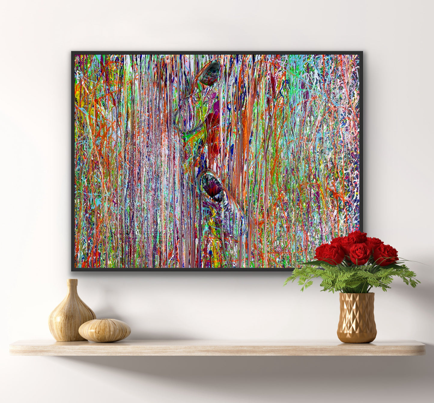 „Lost in shoes'' Acryl auf Leinwand 100x120 cm
