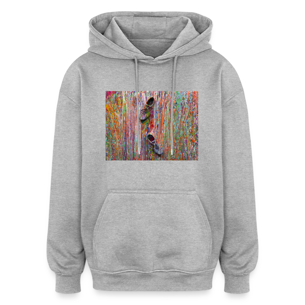 Oversized Unisex Hoodie - Grau meliert