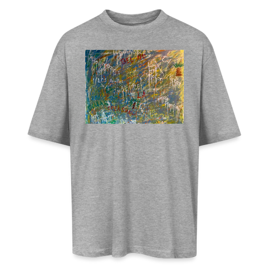 Oversized Unisex T-Shirt - Grau meliert