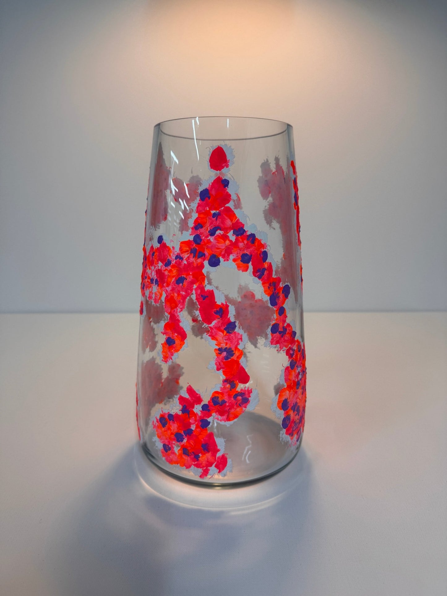 Hand-painted vase "Shining Flowers"